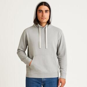 Jungmaven Montauk Hemp Hoodie Sweatshirt – Size S (Light Grey)